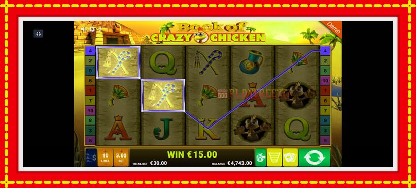 Slot machine Book of Crazy Chicken with access to free game online, picture 4