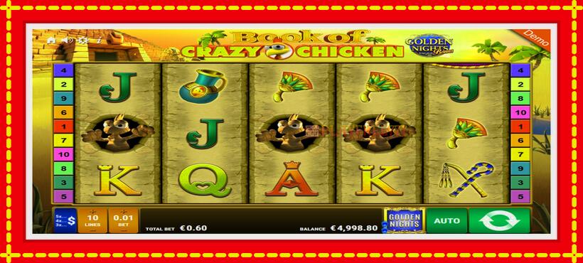 Slot machine Book of Crazy Chicken Golden Nights with access to free game online, picture 2