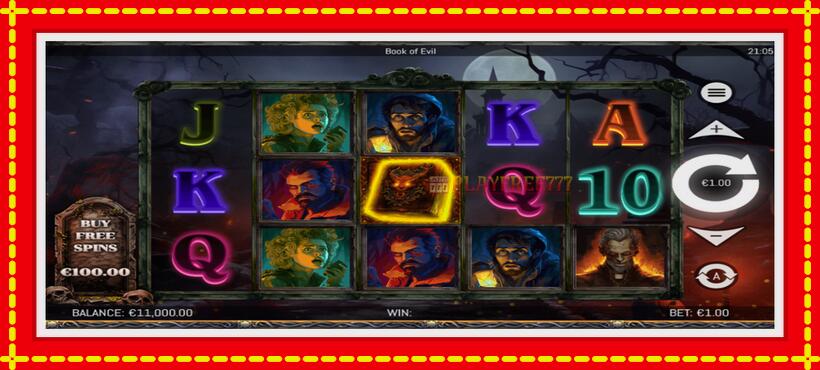 Slot machine Book of Evil with access to free game online, picture 1