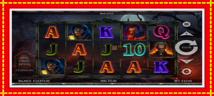 Slot machine Book of Evil with access to free game online, picture 4