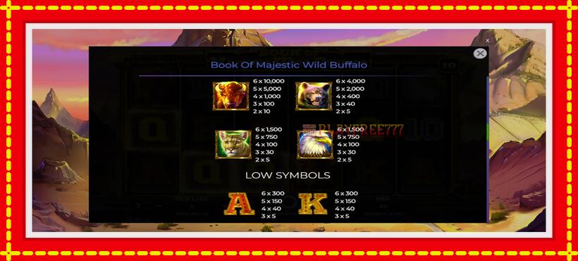 Slot machine Book of Majestic Wild Buffalo with access to free game online, picture 6