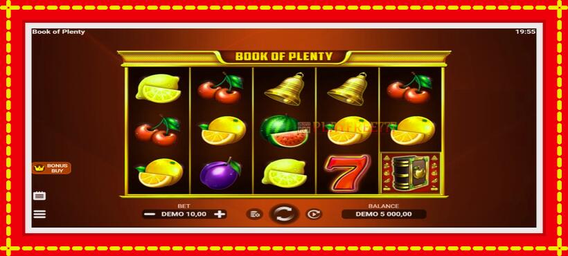 Slot machine Book of Plenty with access to free game online, picture 2