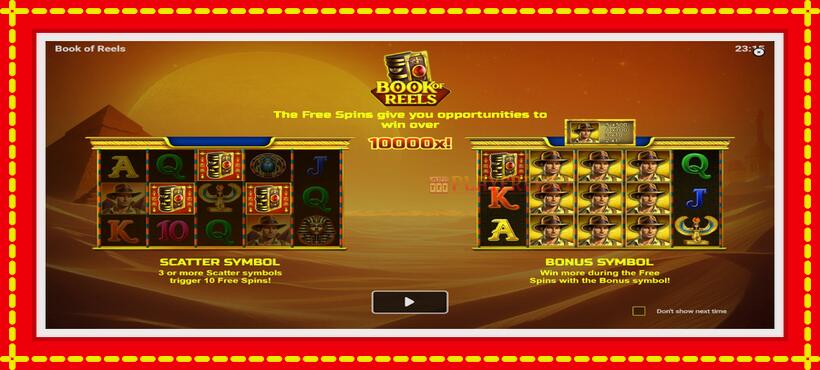 Slot machine Book of Reels with access to free game online, picture 1