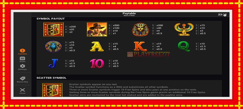 Slot machine Book of Reels with access to free game online, picture 5