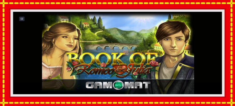 Slot machine Book of Romeo and Julia with access to free game online, picture 1