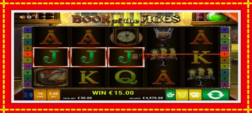 Slot machine Book of the Ages with access to free game online, picture 2