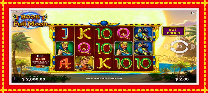 Slot machine Book of the Full Moon with access to free game online, picture 1