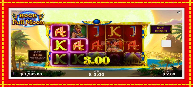 Slot machine Book of the Full Moon with access to free game online, picture 2