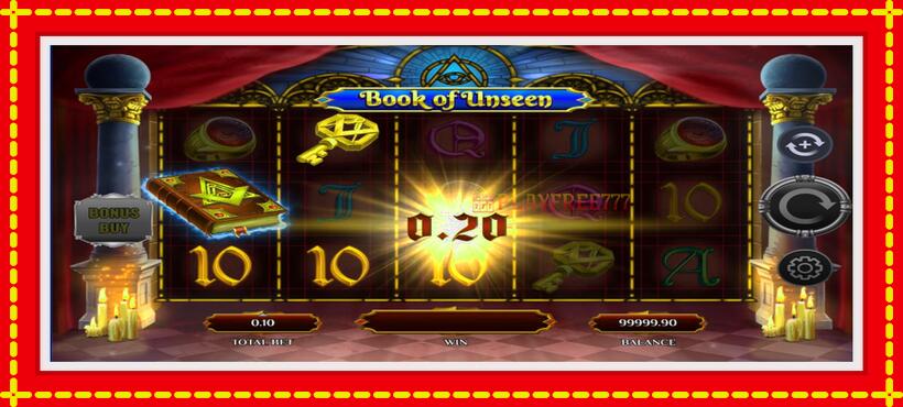 Slot machine Book of Unseen with access to free game online, picture 3