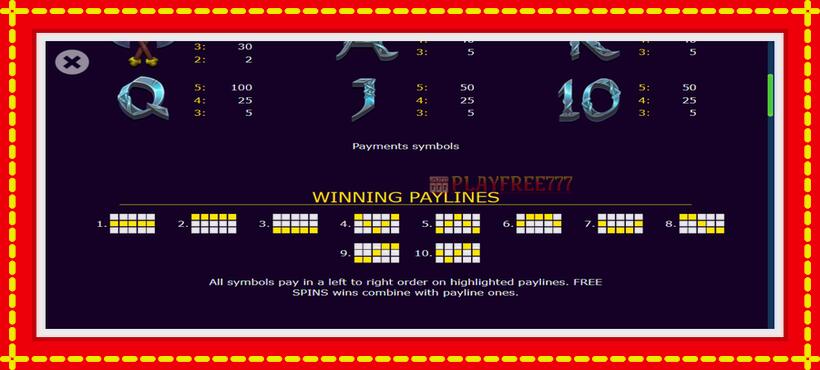 Slot machine Book of Valhalla with access to free game online, picture 5