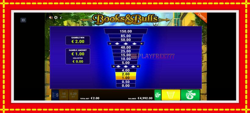 Slot machine Books Bulls with access to free game online, picture 5