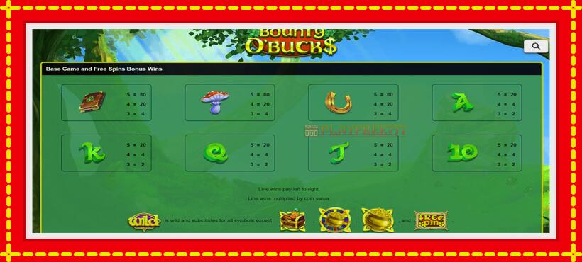 Slot machine Bounty O Bucks with access to free game online, picture 5