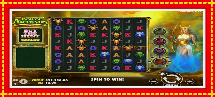 Slot machine Bow of Artemis with access to free game online, picture 2