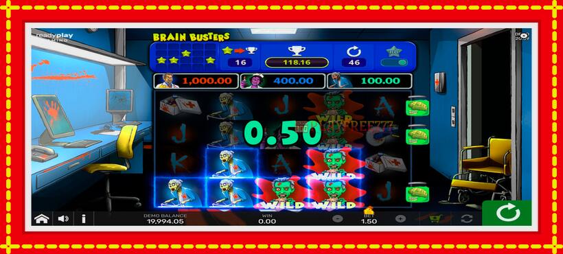 Slot machine Brain Busters with access to free game online, picture 3