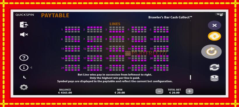 Slot machine Brawlers Bar Cash Collect with access to free game online, picture 7