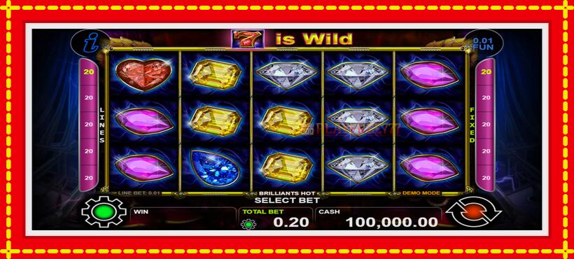 Slot machine Brilliants Hot with access to free game online, picture 1