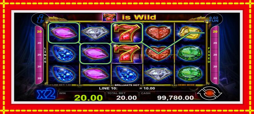 Slot machine Brilliants Hot with access to free game online, picture 2