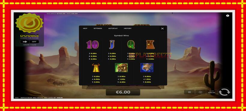 Slot machine Buffalo Blaze: Wild Wealth with access to free game online, picture 5