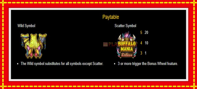 Slot machine Buffalo Mania Deluxe with access to free game online, picture 5