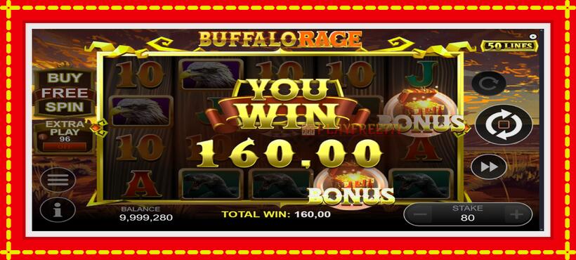 Slot machine Buffalo Rage with access to free game online, picture 3