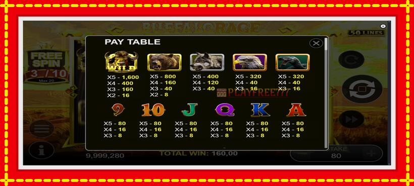 Slot machine Buffalo Rage with access to free game online, picture 5