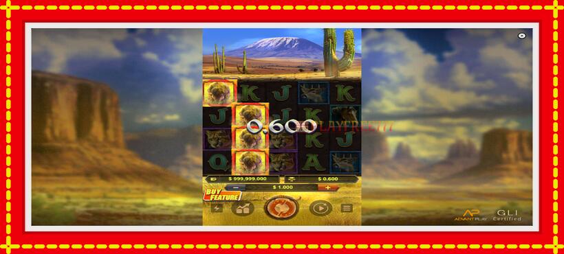 Slot machine Buffalo Rush with access to free game online, picture 3