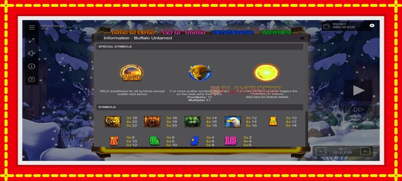 Slot machine Buffalo Untamed with access to free game online, picture 5