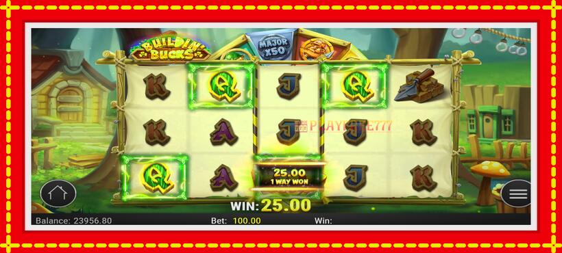 Slot machine Buildin Bucks with access to free game online, picture 4