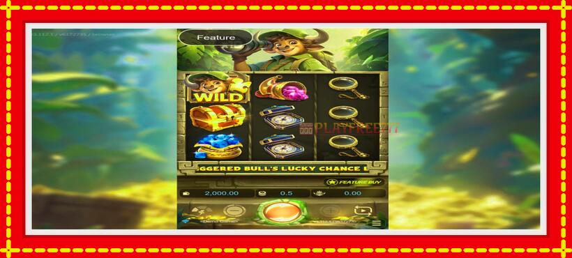 Slot machine Bull Treasure with access to free game online, picture 1