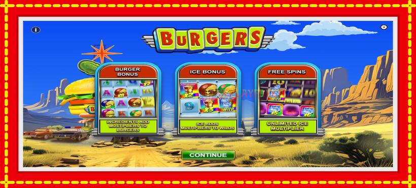 Slot machine Burgers with access to free game online, picture 1