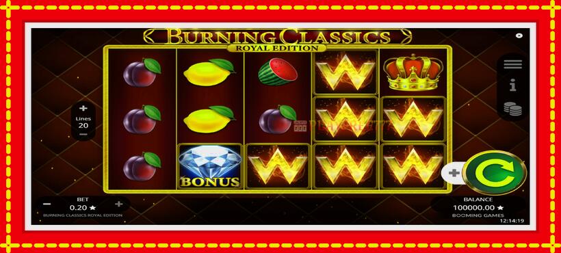 Slot machine Burning Classics Royal Edition with access to free game online, picture 2