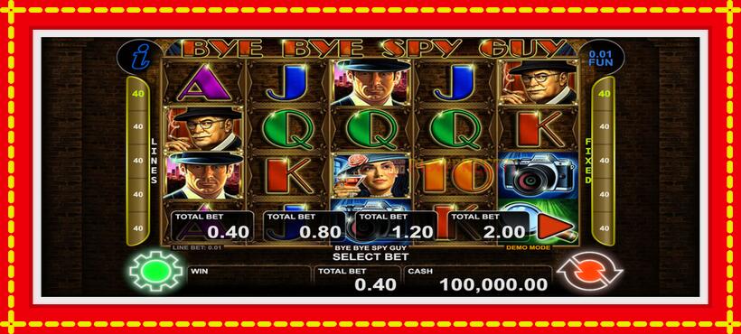 Slot machine Bye Bye Spy Guy with access to free game online, picture 1