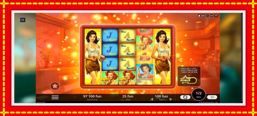 Slot machine Cafe Pin-Up with access to free game online, picture 4