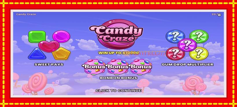 Slot machine Candy Craze with access to free game online, picture 1