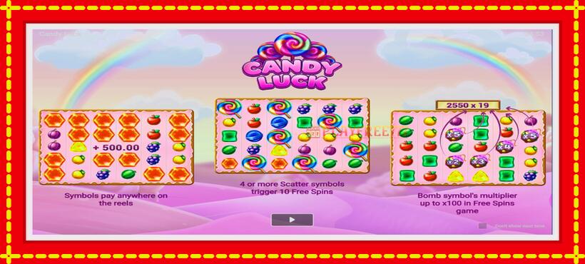 Slot machine Candy Luck with access to free game online, picture 1