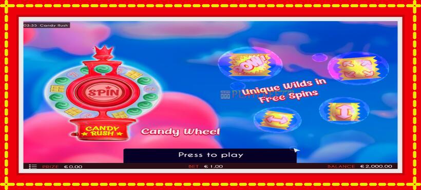 Slot machine Candy Rush with access to free game online, picture 1