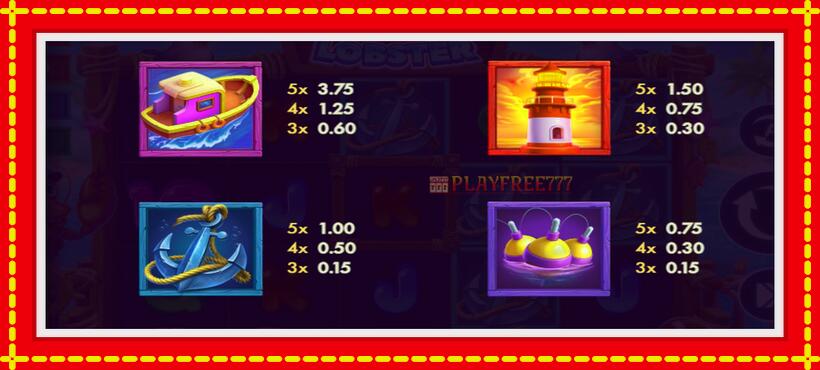 Slot machine Captain Lobster with access to free game online, picture 5