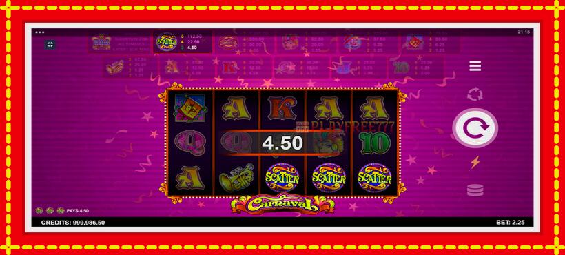 Slot machine Carnaval with access to free game online, picture 2