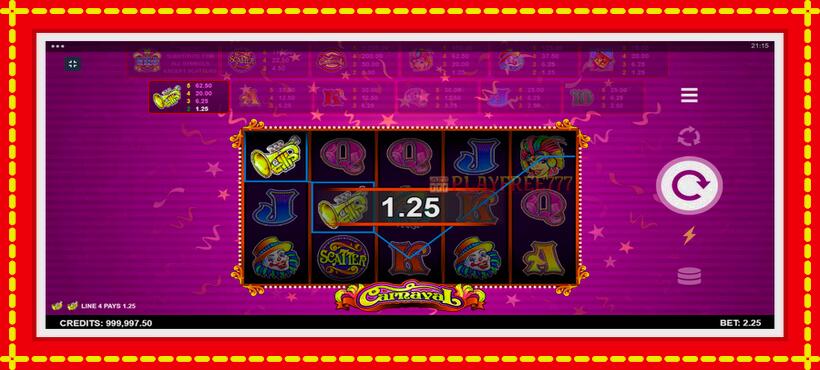 Slot machine Carnaval with access to free game online, picture 4