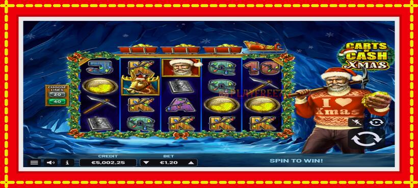 Slot machine Carts of Cash Xmas with access to free game online, picture 2