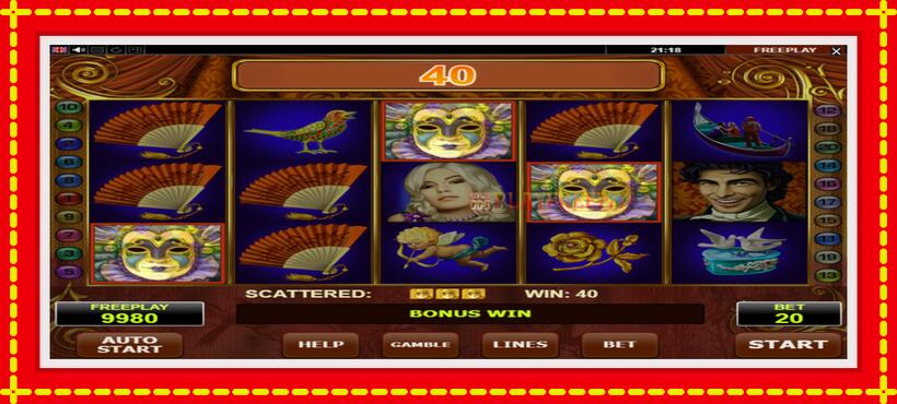 Slot machine Casanova with access to free game online, picture 3