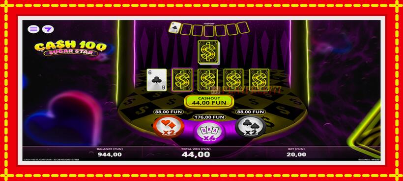 Slot machine Cash 100 Sugar Star with access to free game online, picture 4