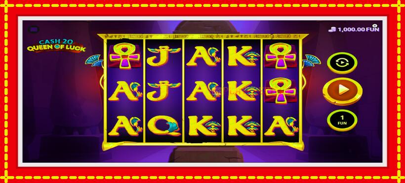 Slot machine Cash 20 Queen of Luck with access to free game online, picture 1