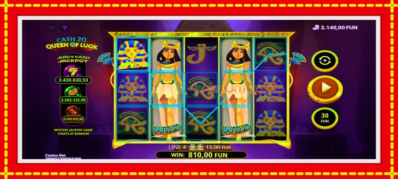 Slot machine Cash 20 Queen of Luck with access to free game online, picture 4