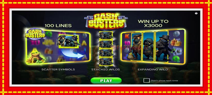 Slot machine Cash Busters with access to free game online, picture 1