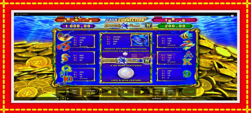 Slot machine Cash Connection Dolphins Pearl with access to free game online, picture 5