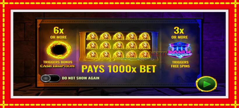 Slot machine Cash Eruption Hephaestus with access to free game online, picture 1