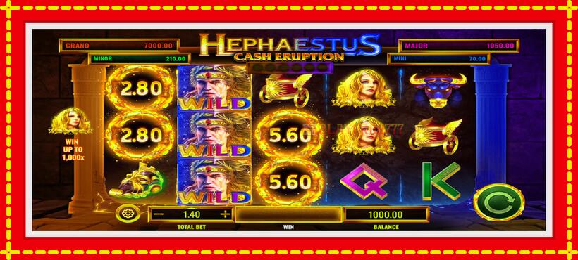 Slot machine Cash Eruption Hephaestus with access to free game online, picture 2