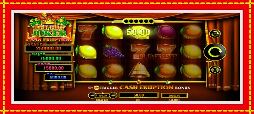 Slot machine Cash Eruption Red Hot Joker with access to free game online, picture 3