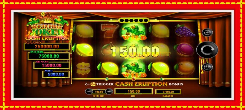 Slot machine Cash Eruption Red Hot Joker with access to free game online, picture 4